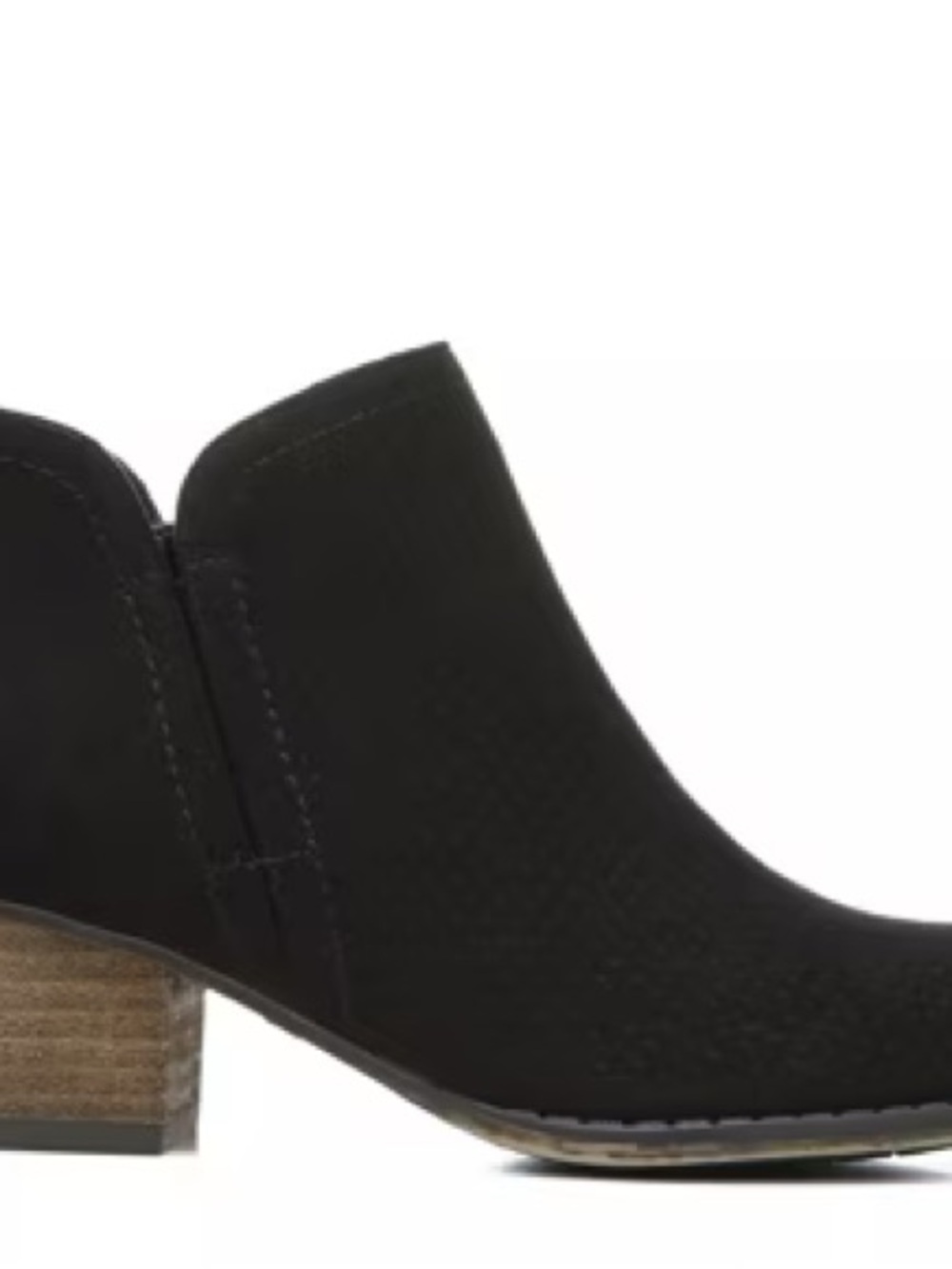 Life Stride Black Low Heel Ankle Bootie